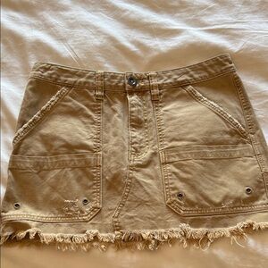 Free People Tan Mini Skirt